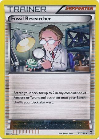 Fossil Researcher (92/111) (Cosmos Holo) [XY: Furious Fists] | Fandemonia Ltd