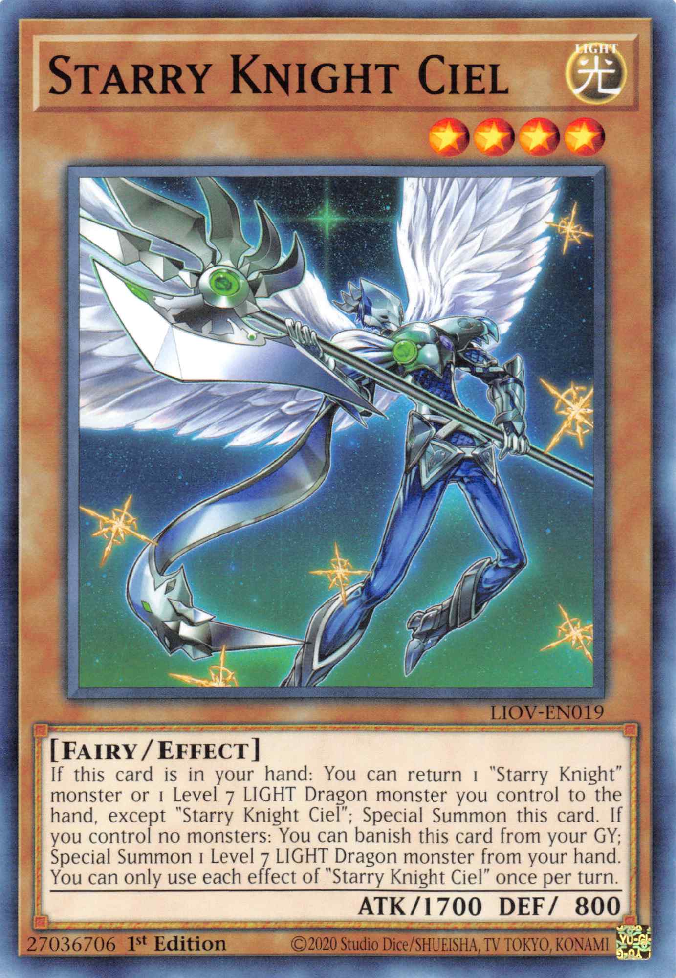 Starry Knight Ciel [LIOV-EN019] Common | Fandemonia Ltd