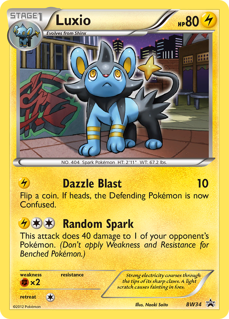 Luxio (BW34) [Black & White: Black Star Promos] | Fandemonia Ltd