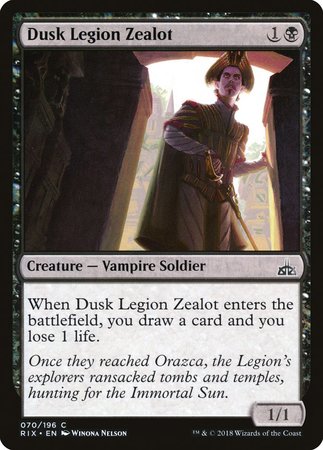 Dusk Legion Zealot [Rivals of Ixalan] | Fandemonia Ltd