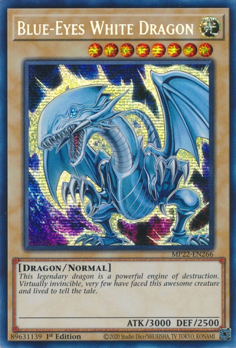 Blue-Eyes White Dragon [MP22-EN266] Prismatic Secret Rare | Fandemonia Ltd