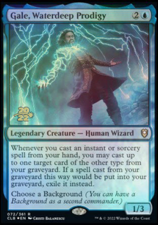 Gale, Waterdeep Prodigy [Commander Legends: Battle for Baldur's Gate Prerelease Promos] | Fandemonia Ltd