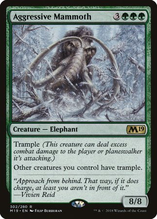 Aggressive Mammoth [Core Set 2019] | Fandemonia Ltd