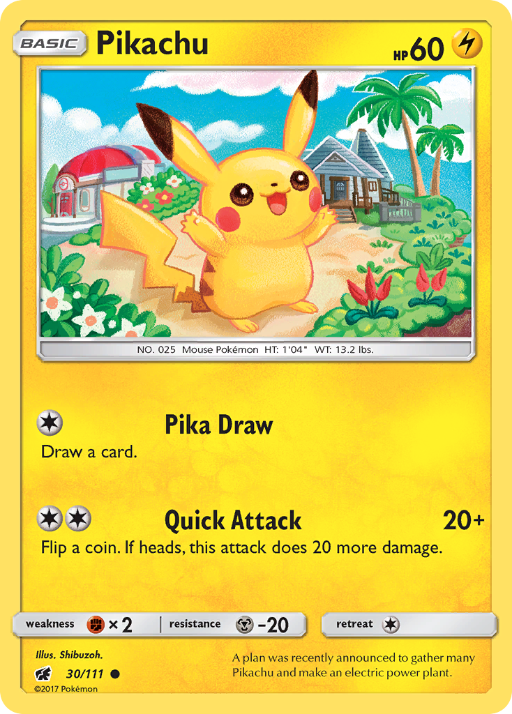 Pikachu (30/111) [Sun & Moon: Crimson Invasion] | Fandemonia Ltd