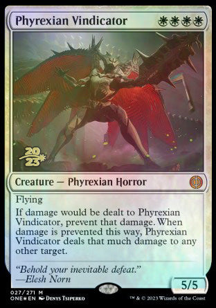 Phyrexian Vindicator [Phyrexia: All Will Be One Prerelease Promos] | Fandemonia Ltd