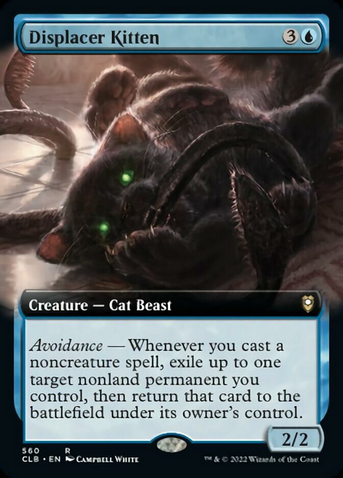 Displacer Kitten (Extended Art) [Commander Legends: Battle for Baldur's Gate] | Fandemonia Ltd