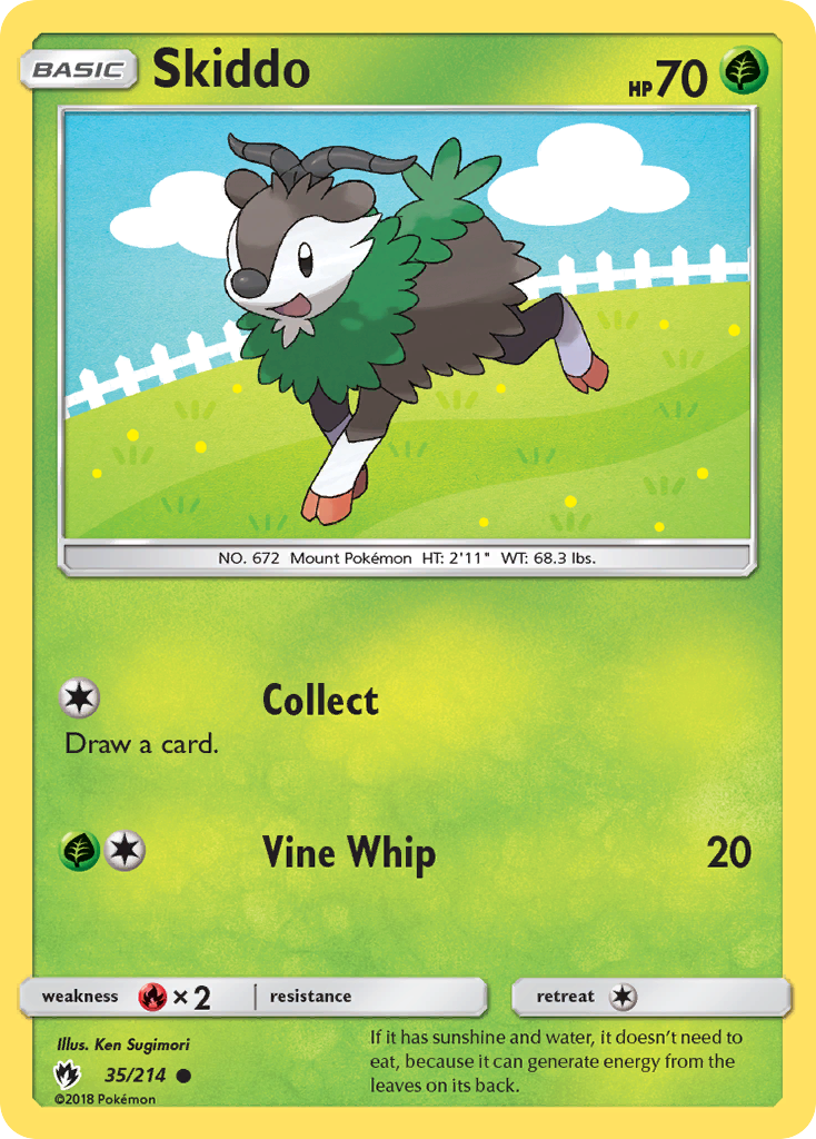 Skiddo (35/214) [Sun & Moon: Lost Thunder] | Fandemonia Ltd