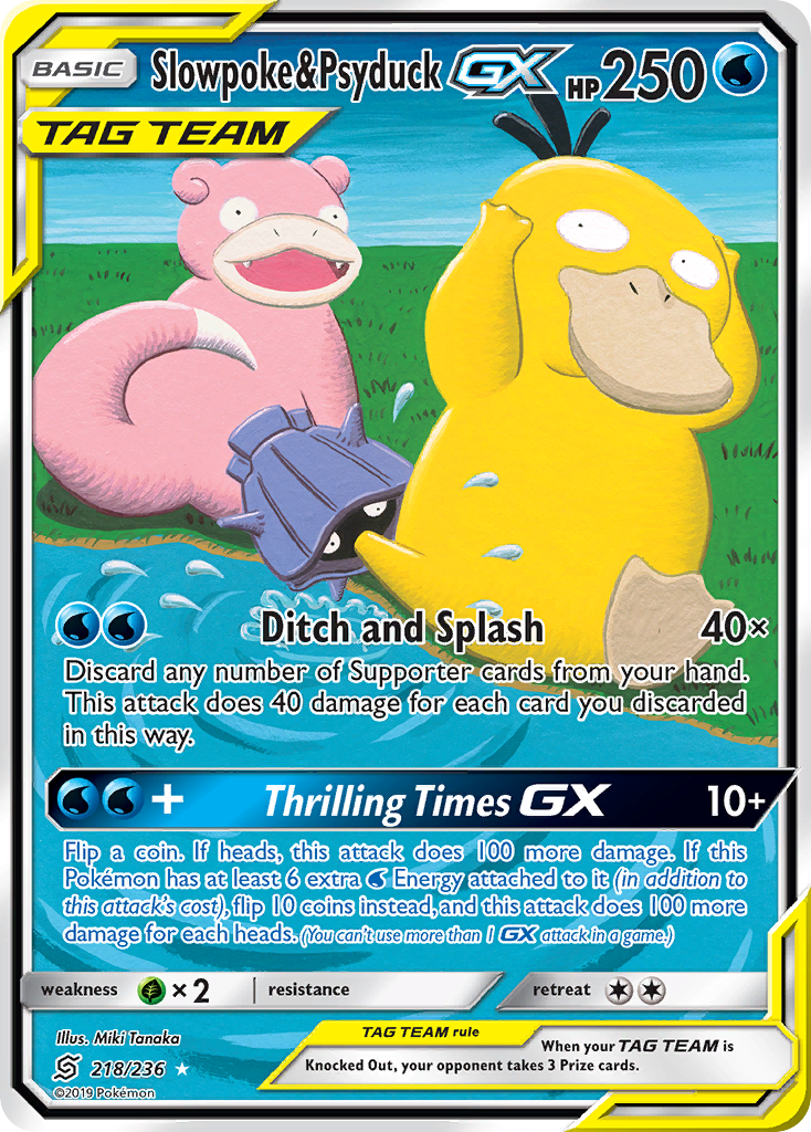 Slowpoke & Psyduck GX (218/236) [Sun & Moon: Unified Minds] | Fandemonia Ltd