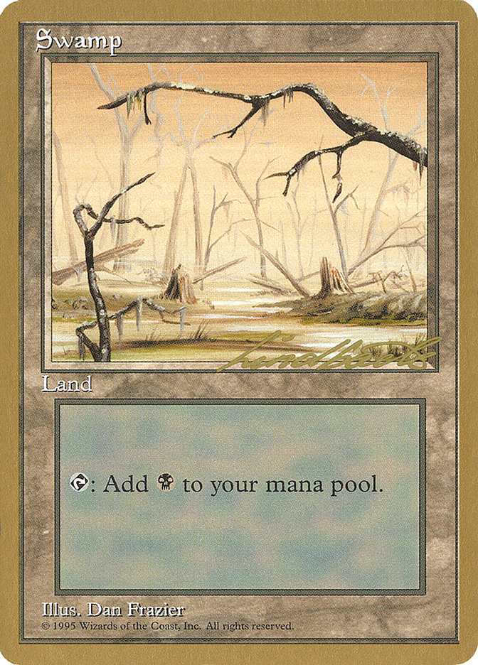 Swamp (ll370) (Leon Lindback) [Pro Tour Collector Set] | Fandemonia Ltd