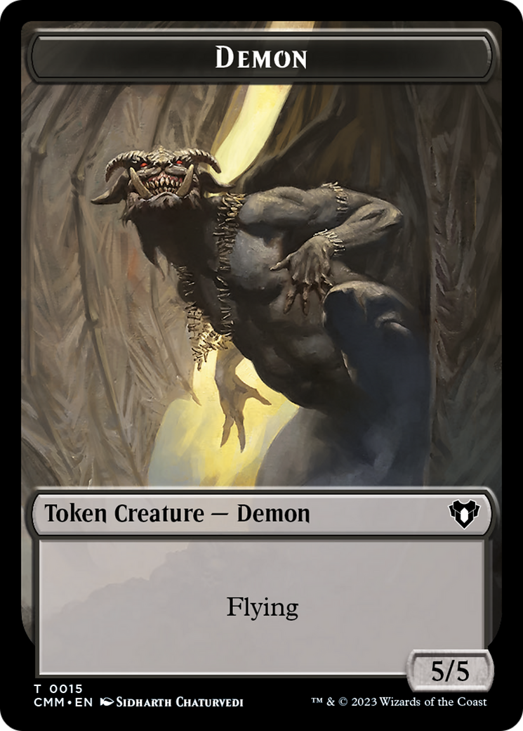 Demon Token [Commander Masters Tokens] | Fandemonia Ltd
