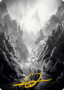 Mountain Art Card (Gold-Stamped Signature) [Innistrad: Midnight Hunt Art Series] | Fandemonia Ltd