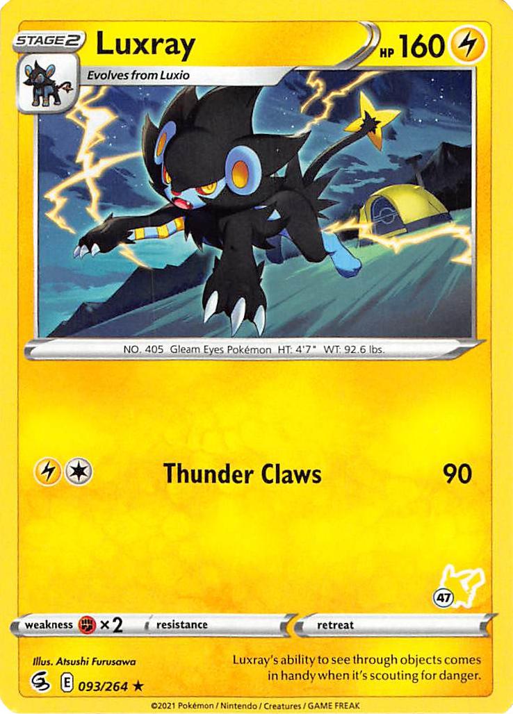 Luxray (093/264) (Pikachu Stamp #47) [Battle Academy 2022] | Fandemonia Ltd