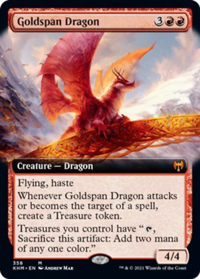 Goldspan Dragon (Extended Art) [Kaldheim] | Fandemonia Ltd