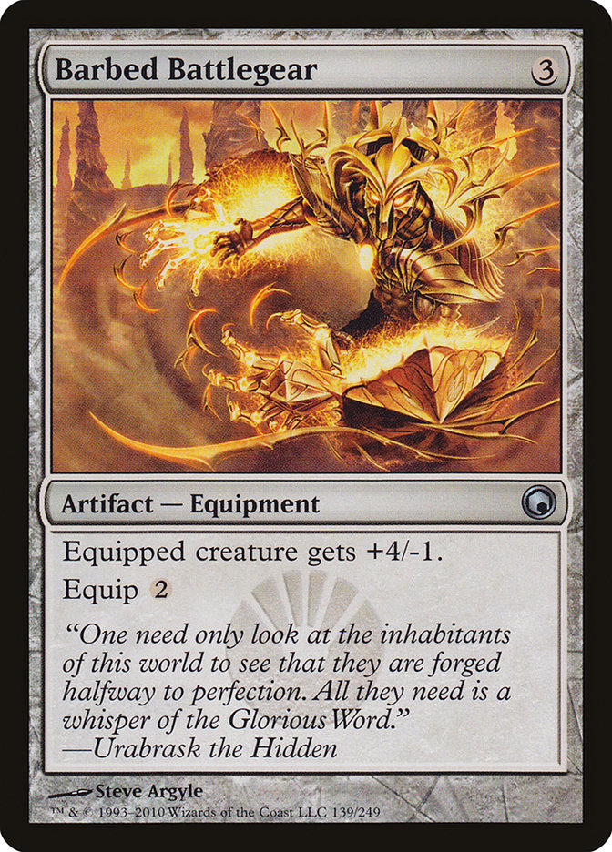 Barbed Battlegear [Scars of Mirrodin] | Fandemonia Ltd