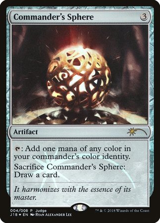 Commander's Sphere [Judge Gift Cards 2018] | Fandemonia Ltd