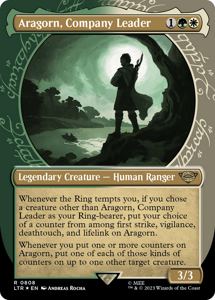 Aragorn, Company Leader (Showcase) (Surge Foil) [The Lord of the Rings: Tales of Middle-Earth] | Fandemonia Ltd