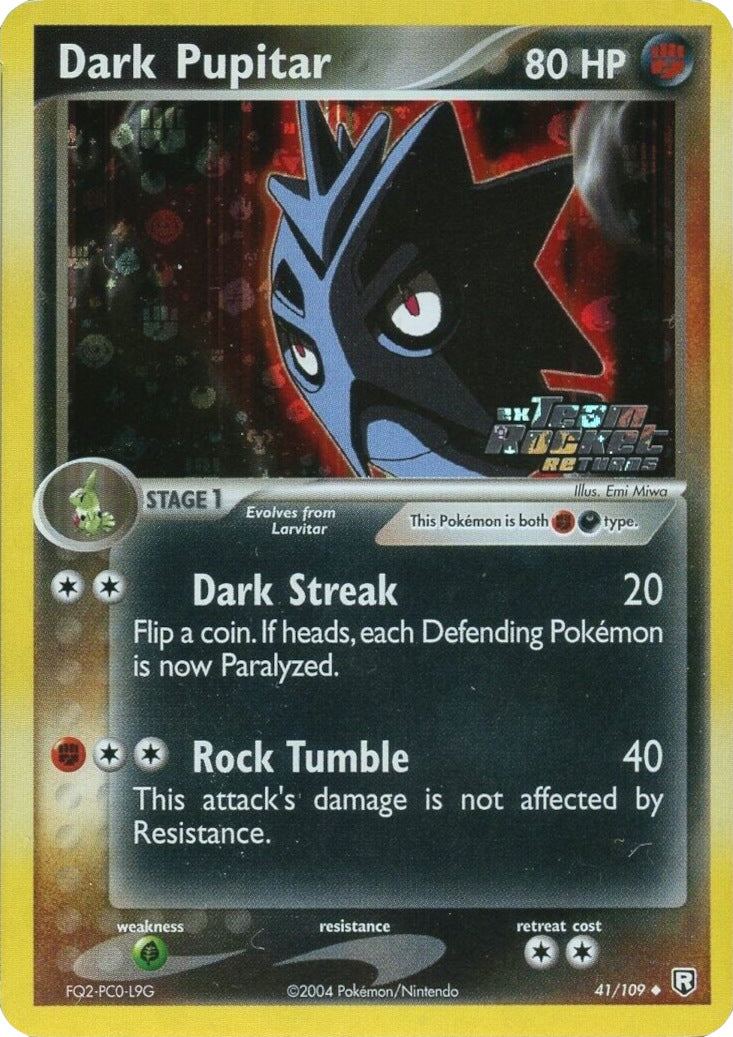 Dark Pupitar (41/109) (Stamped) [EX: Team Rocket Returns] | Fandemonia Ltd