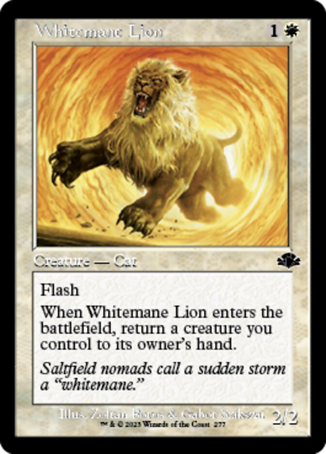 Whitemane Lion (Retro) [Dominaria Remastered] | Fandemonia Ltd