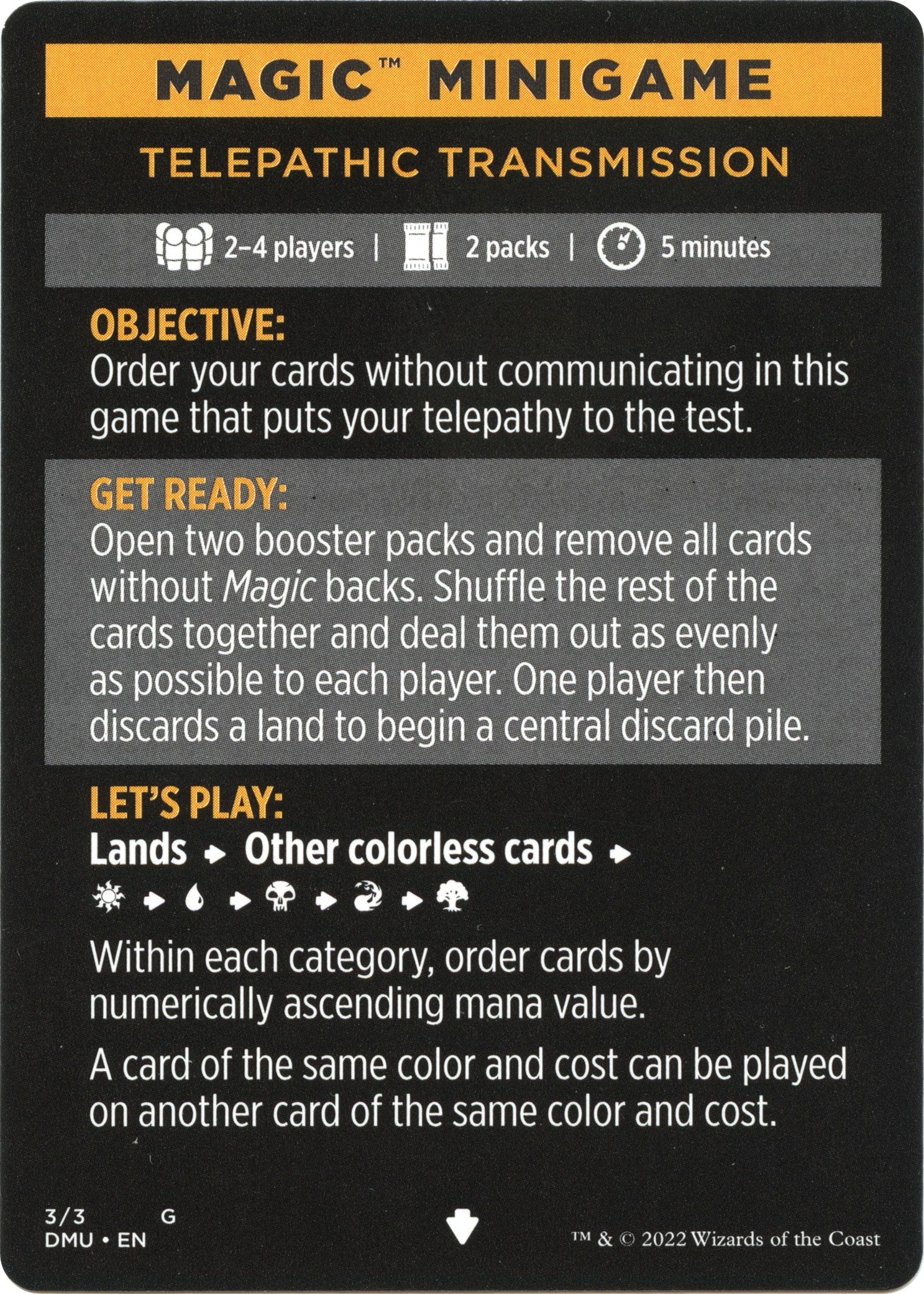 Telepathic Transmission (Magic Minigame) [Dominaria United Minigame] | Fandemonia Ltd