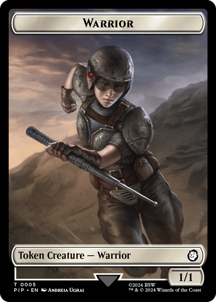 Soldier (0010) // Warrior Double-Sided Token [Fallout Tokens] | Fandemonia Ltd