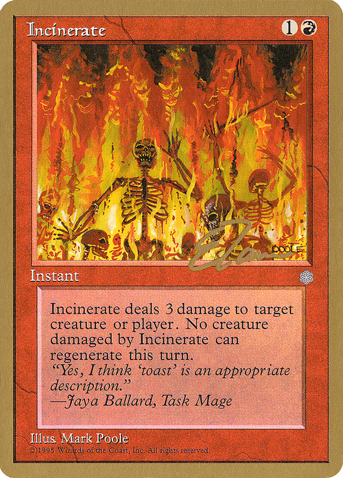 Incinerate (Eric Tam) [Pro Tour Collector Set] | Fandemonia Ltd