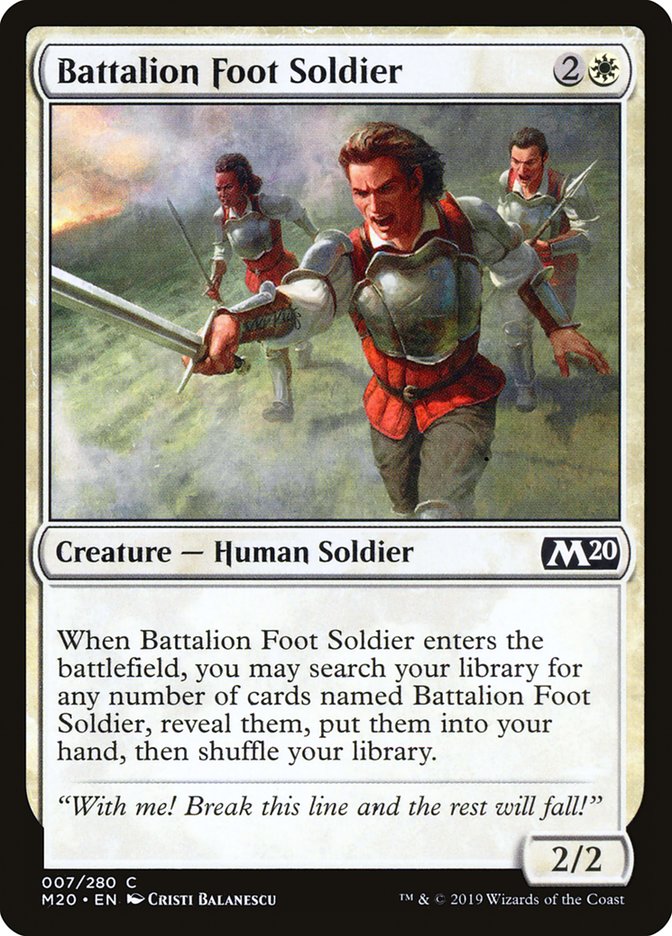 Battalion Foot Soldier [Core Set 2020] | Fandemonia Ltd