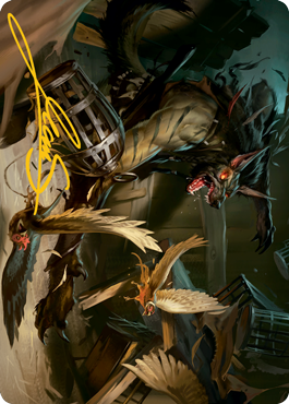 Wing Shredder Art Card (Gold-Stamped Signature) [Innistrad: Midnight Hunt Art Series] | Fandemonia Ltd
