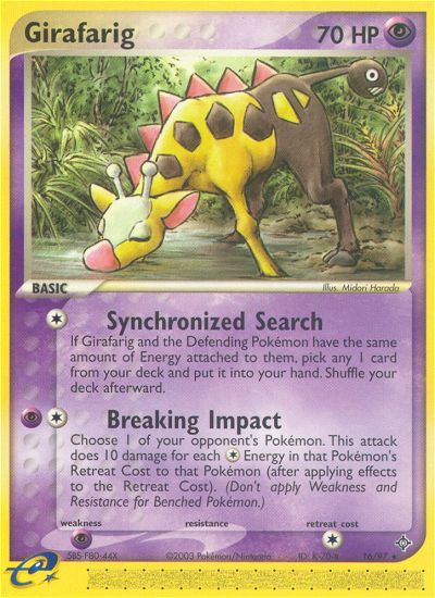 Girafarig (16/97) [EX: Dragon] | Fandemonia Ltd