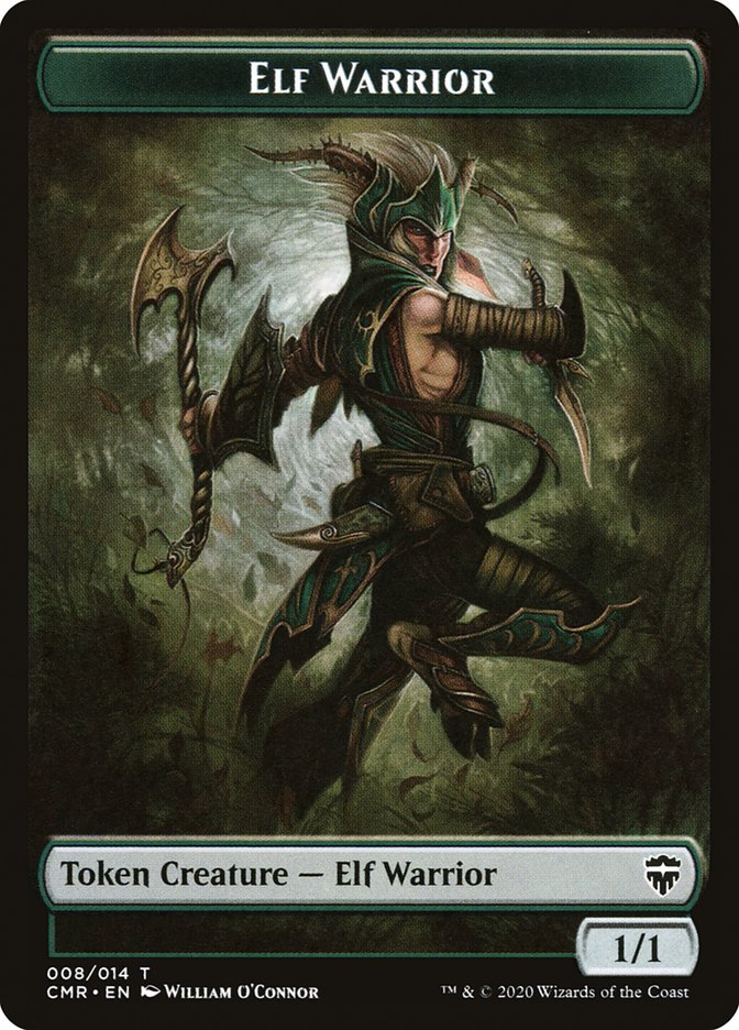 Elf Warrior // The Monarch Token [Commander Legends Tokens] | Fandemonia Ltd