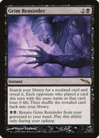 Grim Reminder [Mirrodin] | Fandemonia Ltd