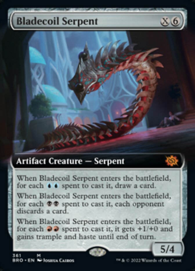 Bladecoil Serpent (Extended Art) [The Brothers' War] | Fandemonia Ltd