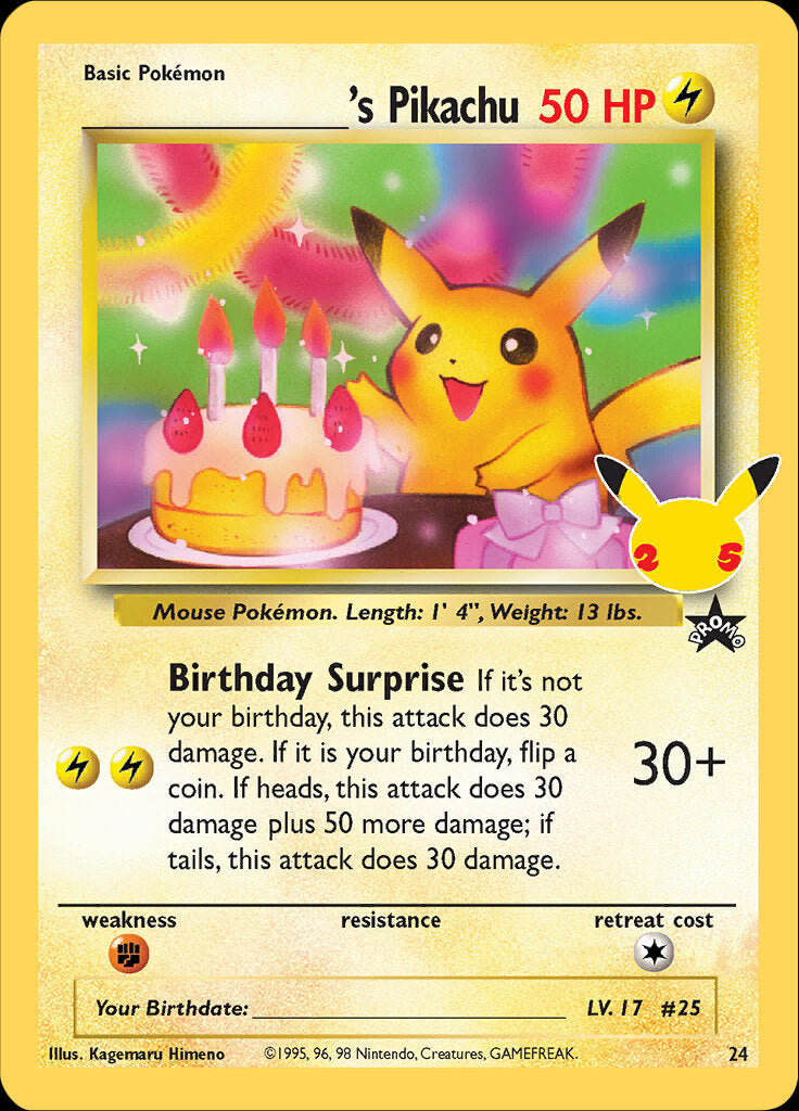 _____'s Pikachu (24) [Celebrations: 25th Anniversary - Classic Collection] | Fandemonia Ltd