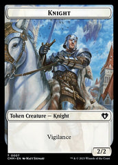 Treasure // Knight Double-Sided Token [Commander Masters Tokens] | Fandemonia Ltd