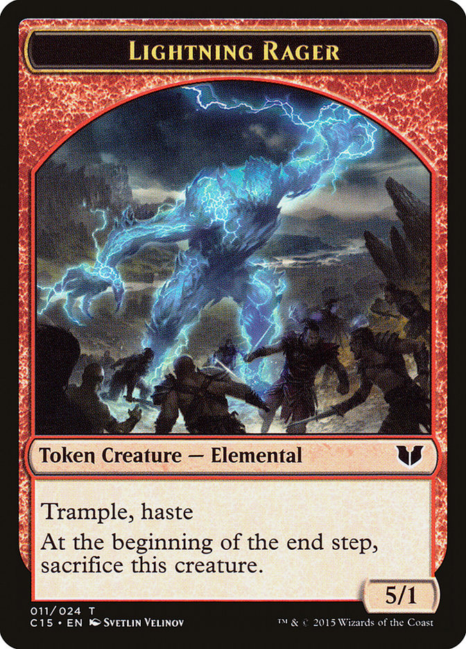 Lightning Rager // Lightning Rager Double-Sided Token [Commander 2015 Tokens] | Fandemonia Ltd