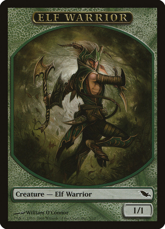 Elf Warrior (5/12) [Shadowmoor Tokens] | Fandemonia Ltd