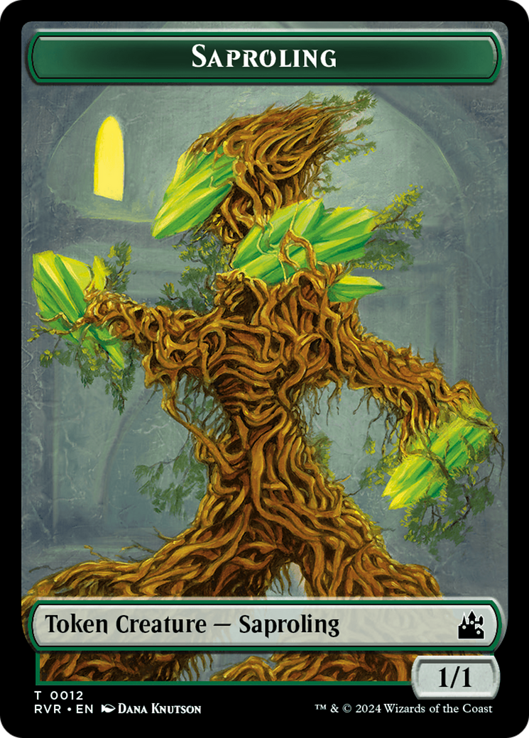 Saproling // Angel (0003) Double-Sided Token [Ravnica Remastered Tokens] | Fandemonia Ltd