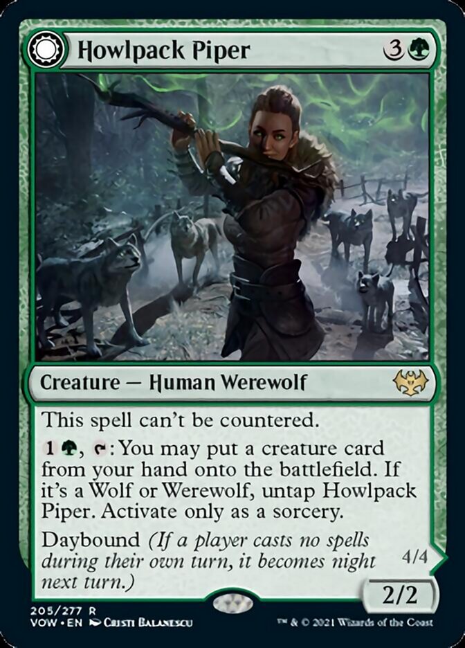 Howlpack Piper // Wildsong Howler [Innistrad: Crimson Vow] | Fandemonia Ltd