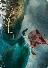 Run Ashore Art Card (Gold-Stamped Signature) [Kaldheim: Art Series] | Fandemonia Ltd