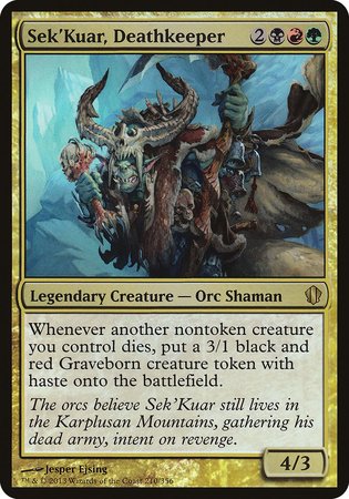 Sek'Kuar, Deathkeeper (Commander 2013) [Commander 2013 Oversized] | Fandemonia Ltd