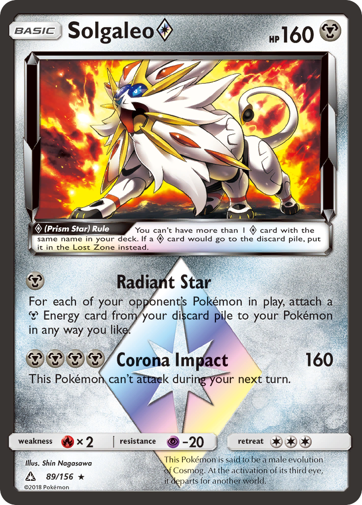 Solgaleo (89/156) (Prism Star) [Sun & Moon: Ultra Prism] | Fandemonia Ltd
