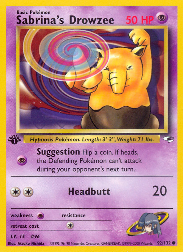 Sabrina's Drowzee (92/132) [Gym Heroes 1st Edition] | Fandemonia Ltd
