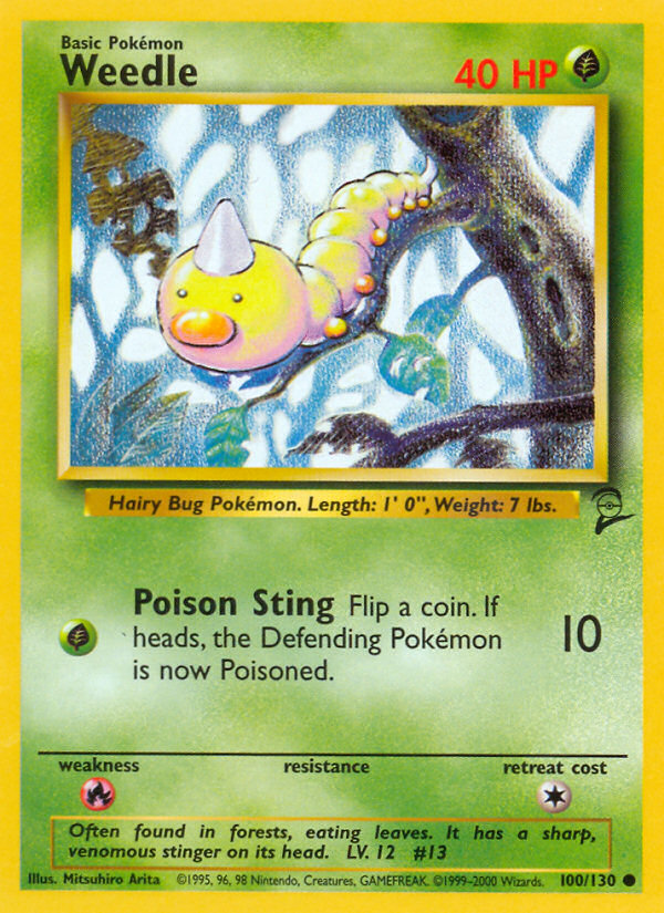 Weedle (100/130) [Base Set 2] | Fandemonia Ltd