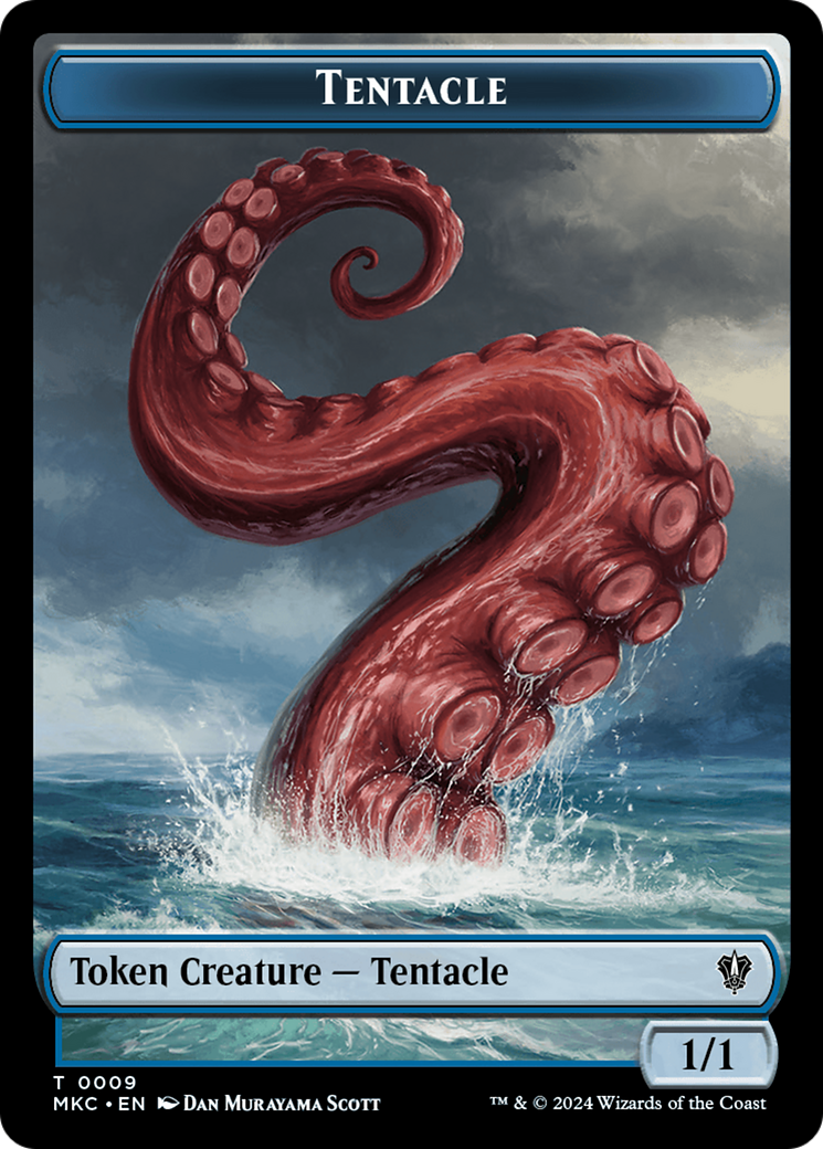 Tentacle // Koma's Coil Double-Sided Token [Murders at Karlov Manor Commander Tokens] | Fandemonia Ltd