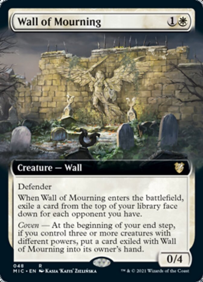 Wall of Mourning (Extended) [Innistrad: Midnight Hunt Commander] | Fandemonia Ltd