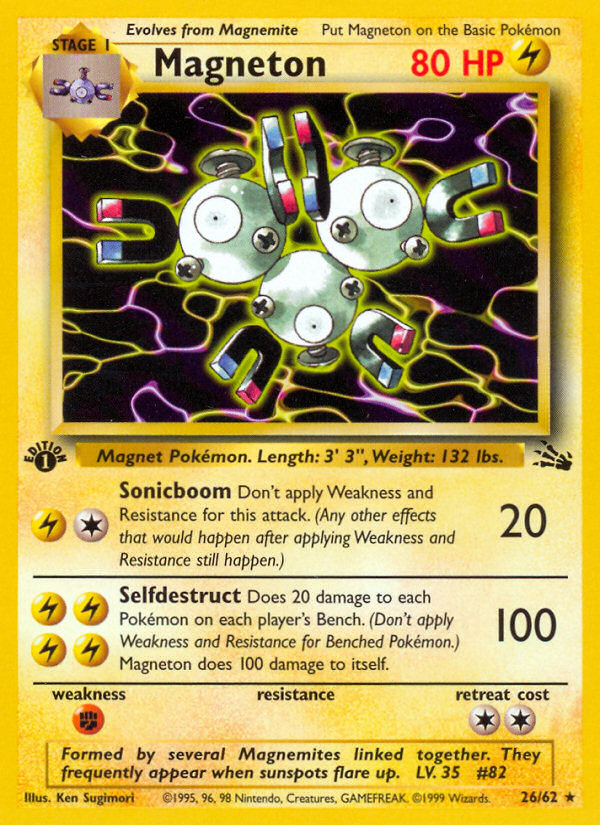 Magneton (26/62) [Fossil 1st Edition] | Fandemonia Ltd