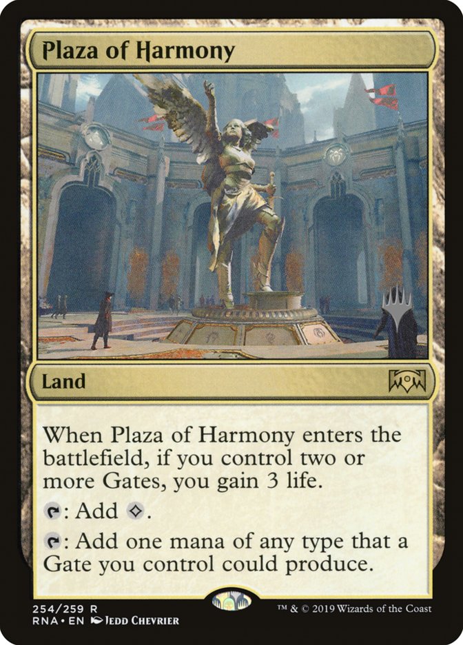 Plaza of Harmony (Promo Pack) [Ravnica Allegiance Promos] | Fandemonia Ltd