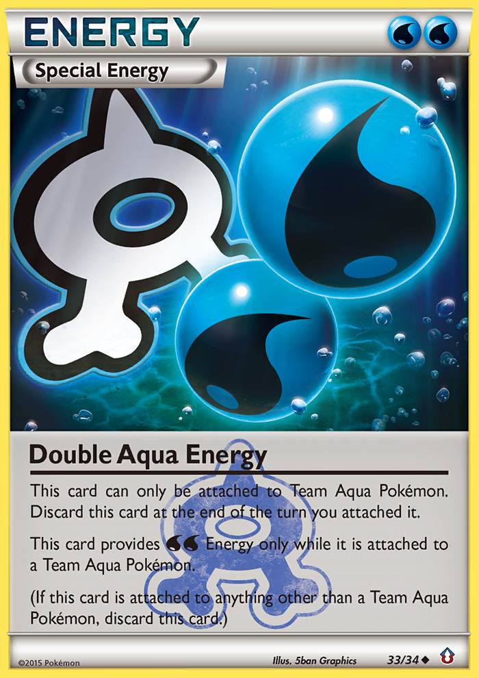 Double Aqua Energy (33/34) [XY: Double Crisis] | Fandemonia Ltd