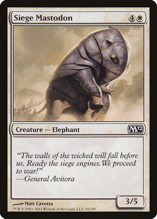 Siege Mastodon [Magic 2012] | Fandemonia Ltd