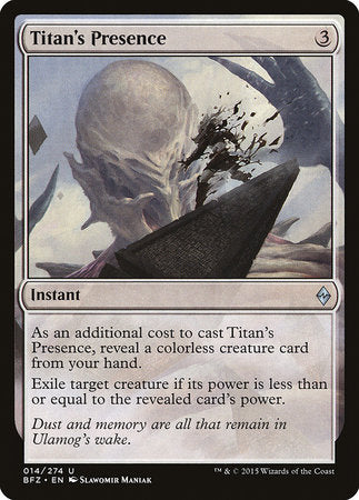 Titan's Presence [Battle for Zendikar] | Fandemonia Ltd