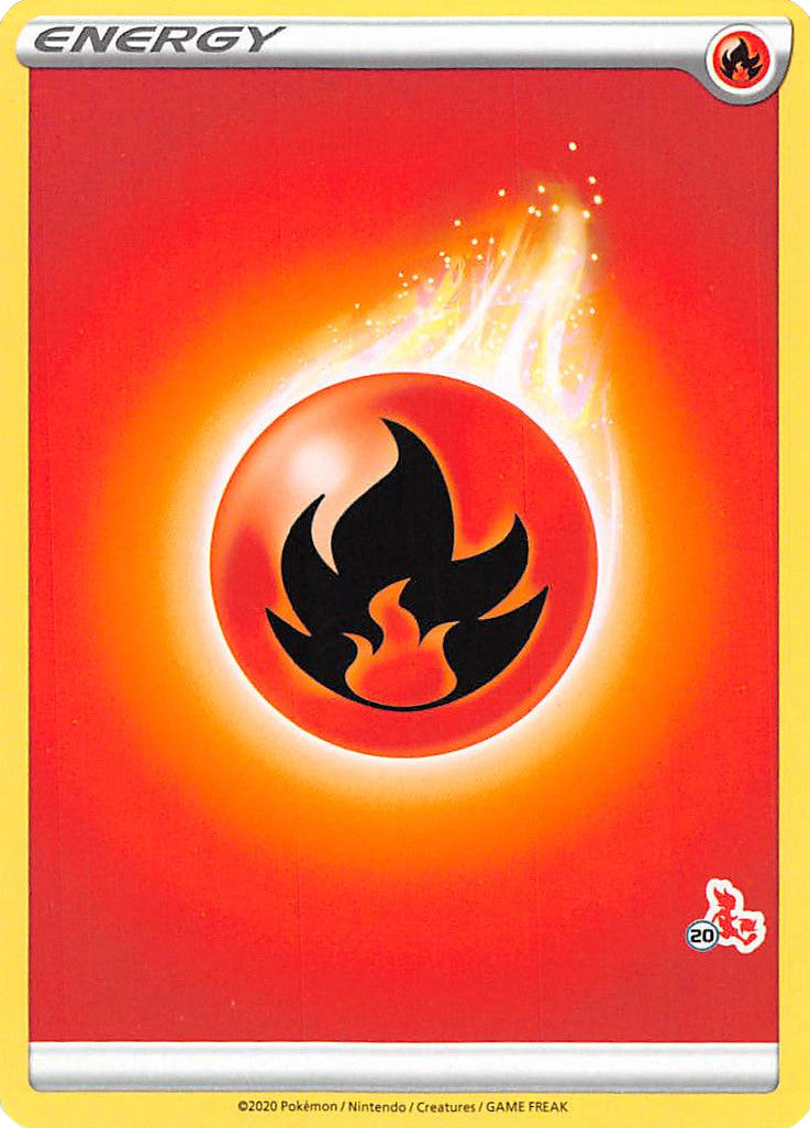 Fire Energy (Cinderace Stamp #20) [Battle Academy 2022] | Fandemonia Ltd